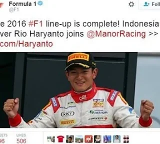 akhirnya rio haryanto resmi jadi pembalap f1 full season