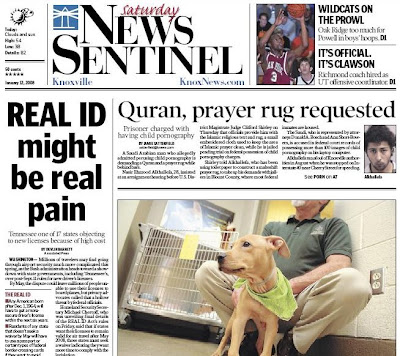 Jan 12 News Sentinel front page