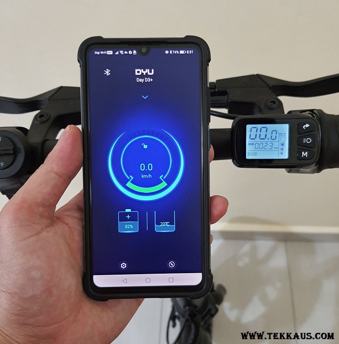 DYU D3+ Electric Bike Smart DYU App Connect Via Bluetooth