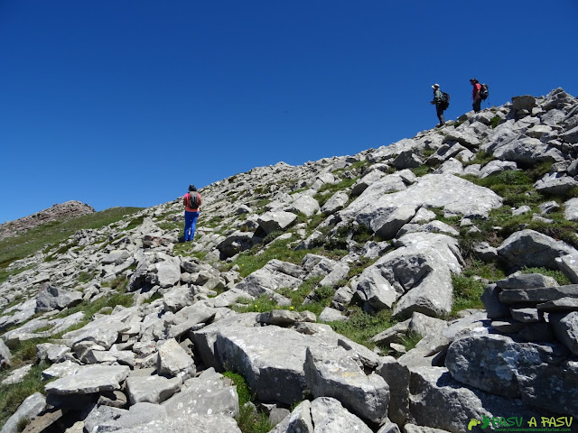 Camino a la Peñona entre roca caliza