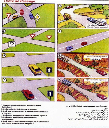 كتاب امتحان رخصة السياقة تعليم السياقة كود Blog Razek Abdi