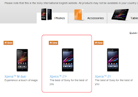 Sony Xperia Z1s website spotting