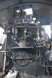 Inside of the cab of the Kingston Flyer