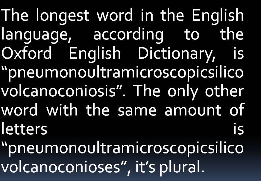 Which is the longest  English  word  World  of 