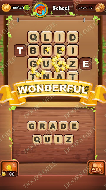 Word Bright Level 92 Answers, Cheats, Solutions, Walkthrough for android, iphone, ipad and ipod