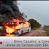 VEJA VÍDEO: Ônibus pega fogo entre Campos e São Francisco 