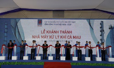 Lễ cắt băng khánh thành Nhà máy xử lý khí Cà Mau