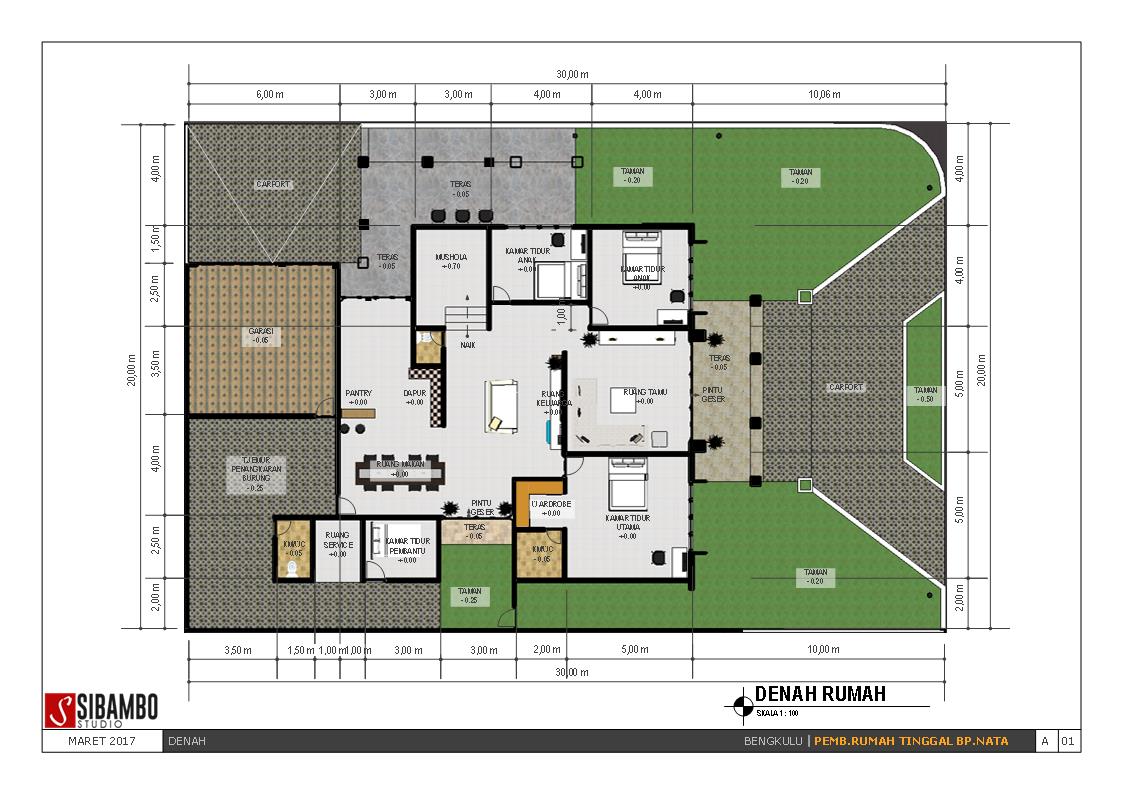 Denah Rumah Ukuran Tanah 20x30 Desain Interior