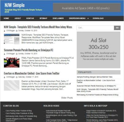 NJW Simple - Super SEO Friendly Blogger Template
