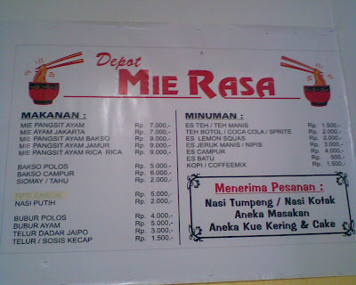 Depot Mie Rasa malang