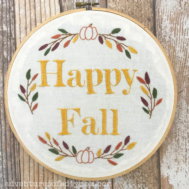 free fall embroidery design