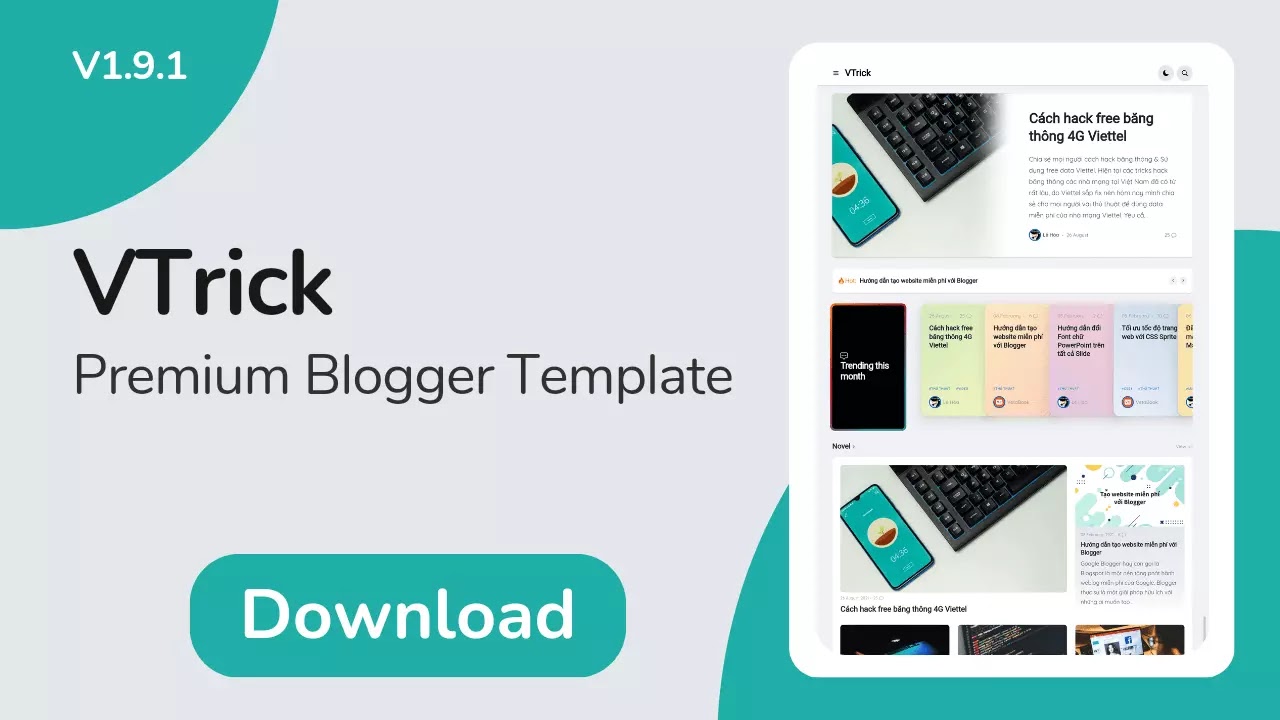 VTrick Premium Blogger Template
