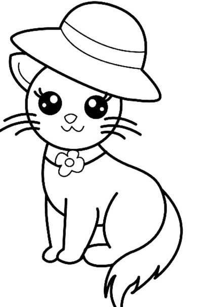 Mewarnai Gambar Kucing Paud, mewarnai gambar kucing dengan crayon, mewarnai gambar kucing hitam putih, contoh mewarnai gambar kucing
