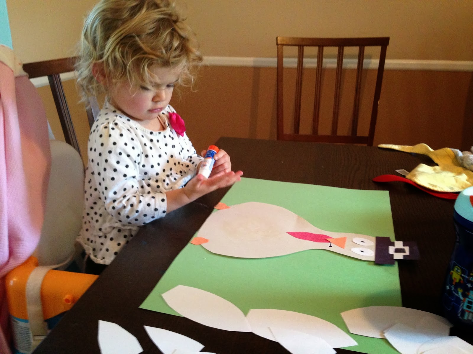 ... It's all construction paper, save the feathers which are card stock