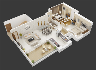 Denah rumah minimalis modern terbaru