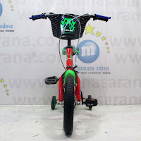 12 lazaro sepeda anak bmx Red/Green