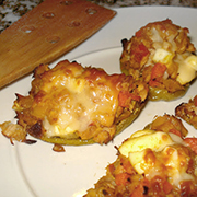 Pimientos rellenos de atún y verduras