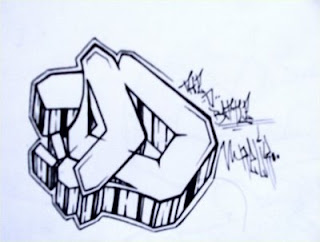 Graffiti Letter D Sketches