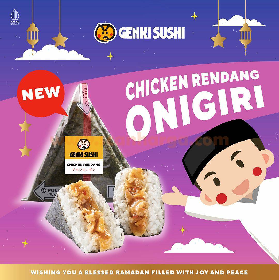 Promo GENKI SUSHI MENU BARU – CHICKEN RENDANG ONIGIRI