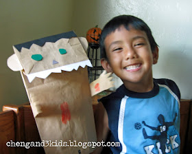 Paper Bag Puppet by Cheng and 3 Kids