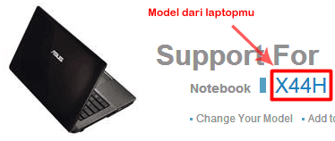 Mencari driver untuk laptop ASUS