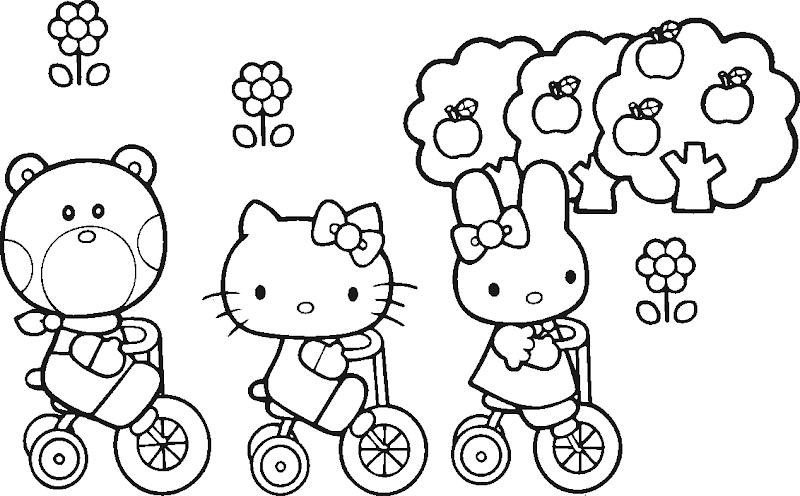 Hello kitty printable coloring pages title=