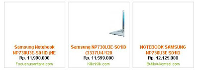 price Ultrabook Terbaru Samsung Touchscreen windows 8