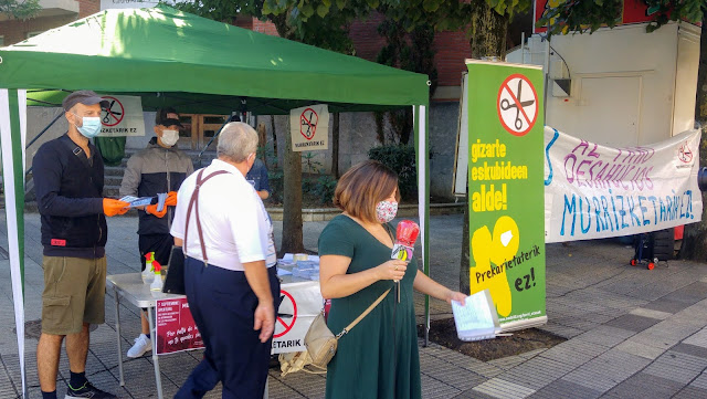 La plataforma contra la exclusión Berri-Otxoak ha iniciado el nuevo curso con movilizaciones