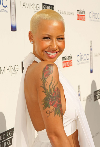 amber rose with hair. amber rose with hair pictures.