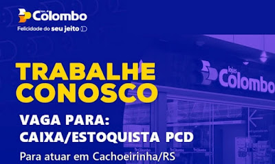 Lojas Colombo abre vaga para Caixa/Estoquista em Cachoeirinha