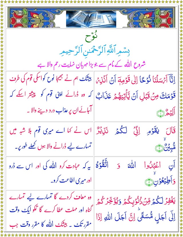 Surah Nuh with Urdu Translation