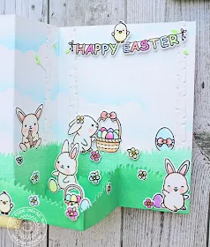 Sunny Studio Stamps: Chubby Bunny Rustic Winter Dies Easter Themed Interactive Card by Vanessa Menhorn