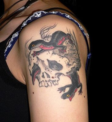 There are a number of cute skull tattoos for girls as there are evil skull 