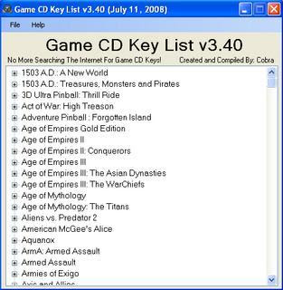 Games List on Download All For Free    Game Cd Key List 3 70