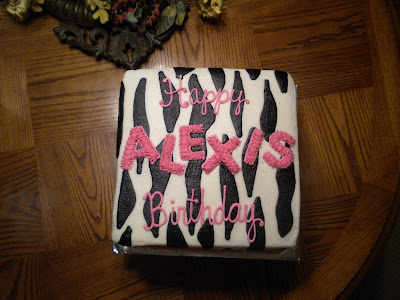 Zebra Birthday Cake on Zebra Birthday