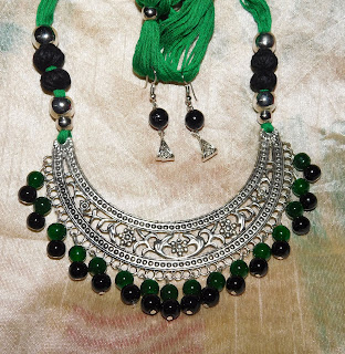 OXIDISED  JEWELLERY SET DJ0058