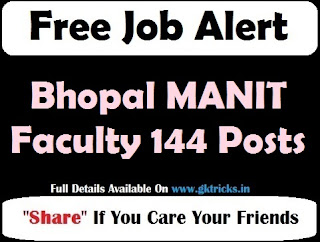 MANIT Faculty Jobs