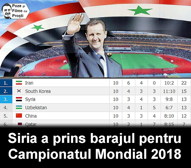 Nationala de fotbal a Siriei s-a calificat la barajul pentru Campionatul Mondial din 2018