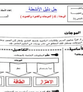 حل دليل الأنشطة علوم وحدة العمليات النباتية وتكاثر النبات