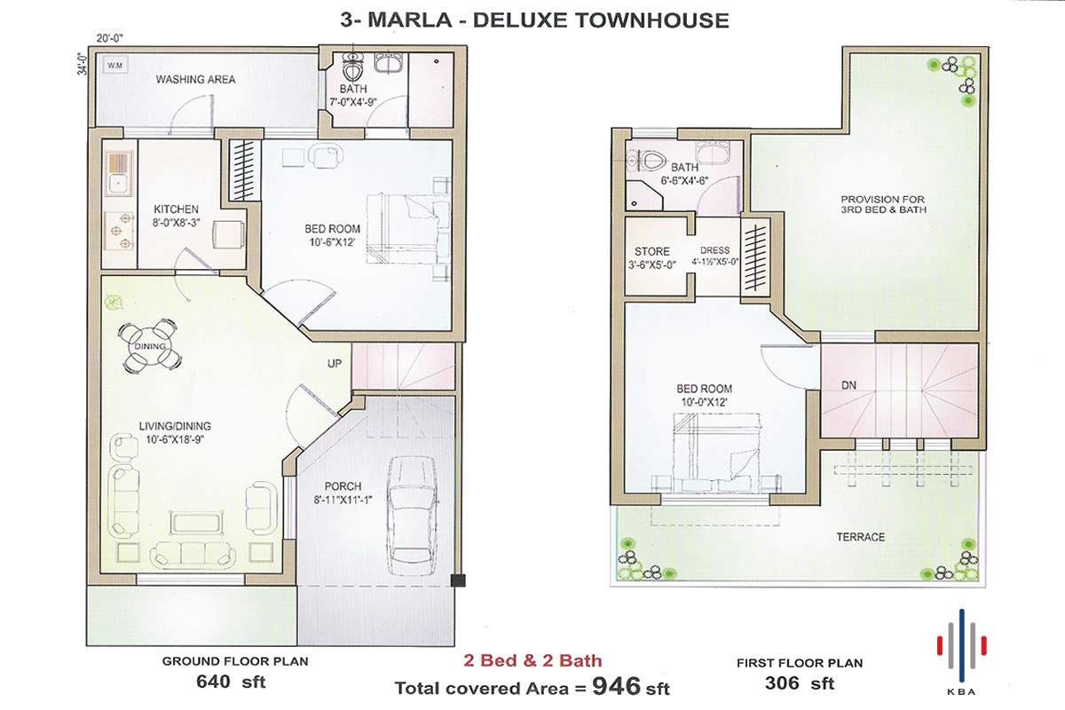Marla Delux Housing Plan from Pakistani Builders