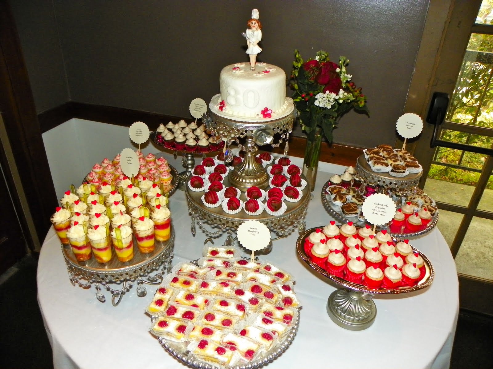 Plumeria Cake Studio 80th  Birthday  Dessert Buffet