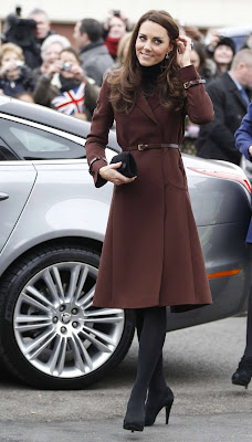 Kate Middleton In Wrap Dress Coat