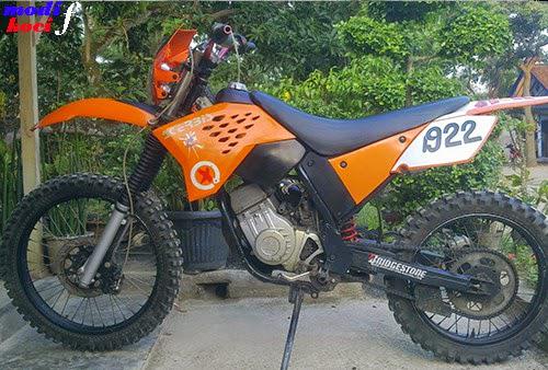 Modifikasi motor trail terkeren terbaru jadul dari klx 