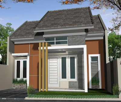 Warna Cat Rumah  Minimalis  Type 36 Tampak Depan