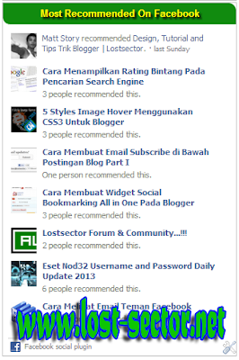 Cara Menambahkan Plugin Facebook Activity Feed Ke Blogger