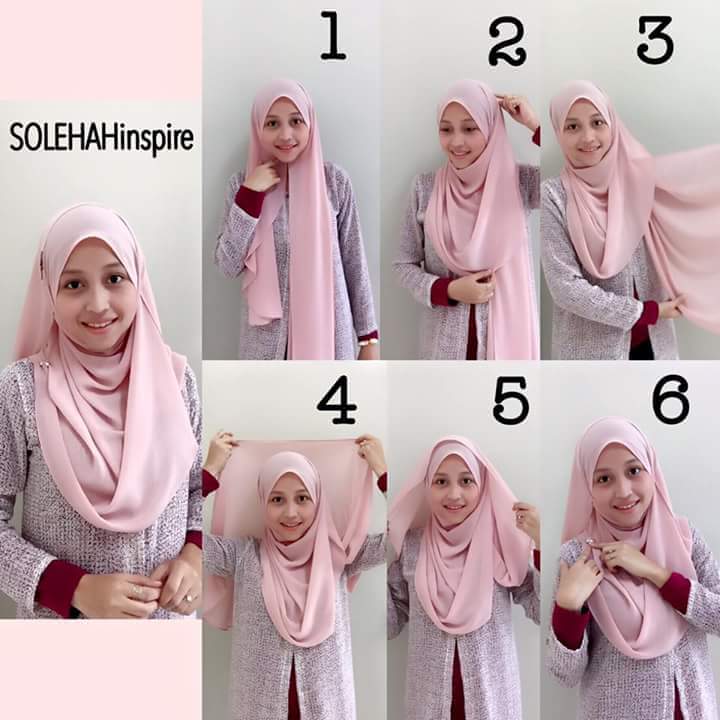 ♥Corat Coret Nusha ♥: Tutorial bergambar cara pakai shawl