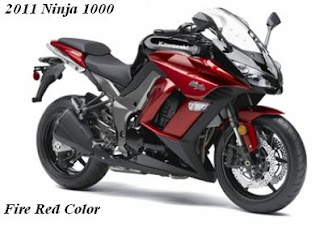 2011 Kawasaki Ninja 1000 red Color