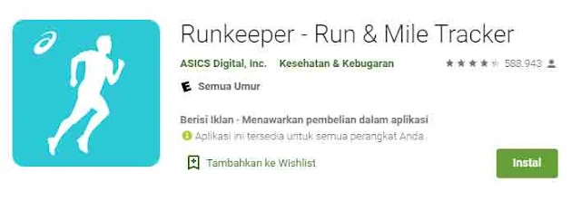 Runkeeper apliaksi berjalan buat di jalan