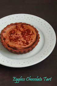 Eggless chocolat tart with chocolate crust