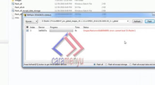 CARA FIX MIFLASH UNSPECIFIED ERROR(0X80004005: ERROR: CANNOT LOAD